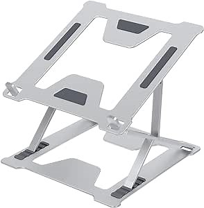 HUION Adjustable Laptop Stand for Desk, Portable Laptop Riser with Multi-Angles & Height Adjustment, Foldable Computer Stand for 10 to 17.3 Inches Laptop, Tablet, MacBook, iPad, Support Up to 22lbs