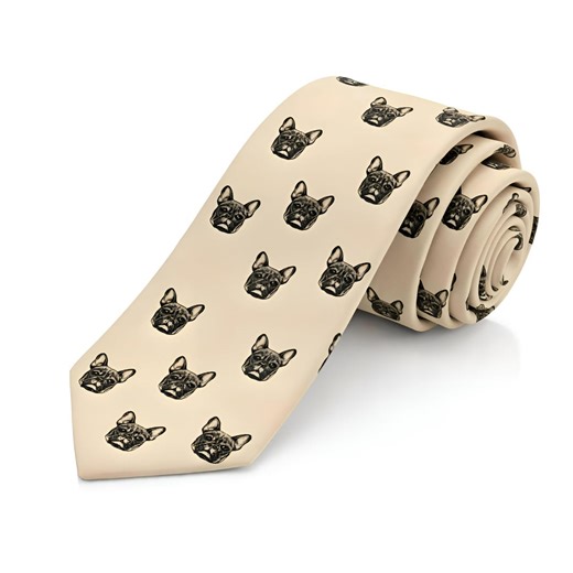 French Bulldog Necktie, Frenchie Dad Gift, Animal Print Tie - Etsy