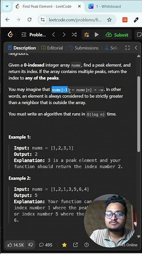Leetcode 162 – Find Peak Element