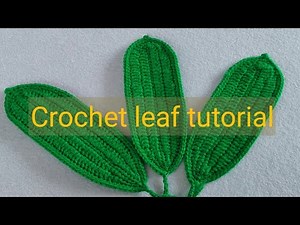 How to make step by step crochet orchid leaf || Crochet leaf tutorial || Crochet leaf for flowers