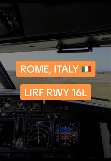 ROME, ITALY 🇮🇹🍕 LIRF RWY 16L #cockpit #landing #rome #aviation #boeing