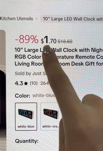 On time for you #ledclock #decoration #alarmclock #tiktokshop #fyp