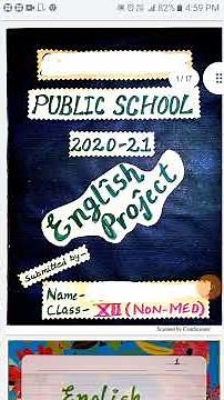 Class 12th English project File || Topic - My Mother At Sixty Six|| Creative Project File