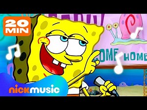 20 MINUTES of SpongeBob Singing His Top 15 Songs! | Nick Music