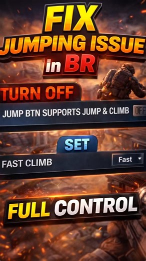 Gamer Legend | Fix the jumping issue in BR 🎯🔥 If your character keeps climbing when you just want to take cover, do this: ✅ Turn OFF “Jump BTN Supports... | Instagram