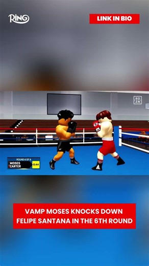 Vamp KDs Carter 6th Round! 🥊 #theringpf #boxing #boxingchampion #prizefighterroblox #roblox