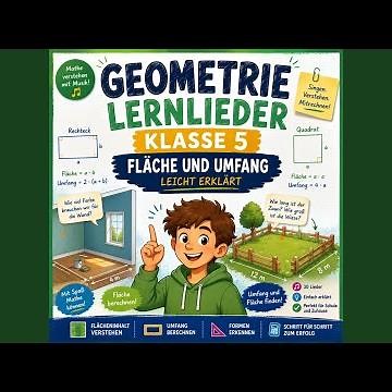 Flächeninhalt und Umfang berechnen – Rechteck & Quadrat Lernsong