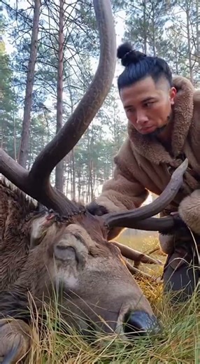 The deer was taken down easily #deer #hunting #wildlife #survival #primitivehunting