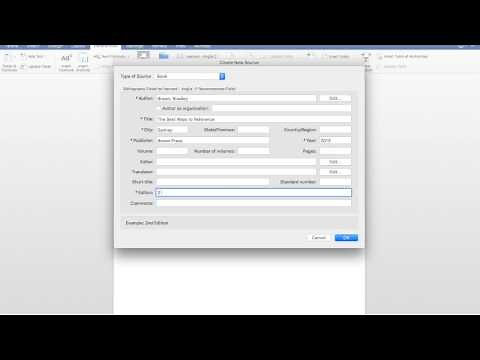 How To Reference Using Microsoft Word
