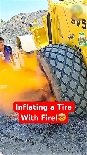 This Is How They Inflate a Tire in One Second