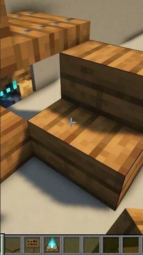 Маленький деревянный камин в Minecraft