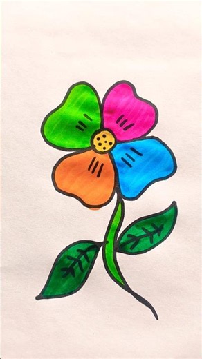 How to Colour Flower 🌹 #art #drawing #colors #artist #shorts