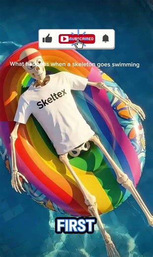 What would happen if a skeleton goes swimming