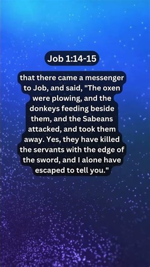 Jesus Saves | Job 1:14-15 Daily Bible Verse
