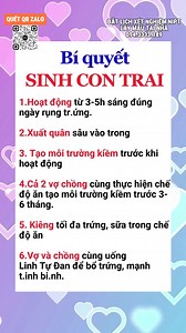 1.9M views · 1.9K reactions | Bí quyết sinh con trai các bố mẹ áp...