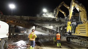 FREEWAY BRIDGE PROJECT - Here's a look at the bridge demolition and replacement process going on this weekend on I-80. Details: bit.ly/3rcJ2BO (Videos via UDOT, Chris Longhurst, and FOX 13 News) | FOX 13 News