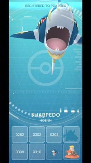 ragister 🔥🦈 new mega sharpedo Pokemon #pokemongo#subscribe pokelover912