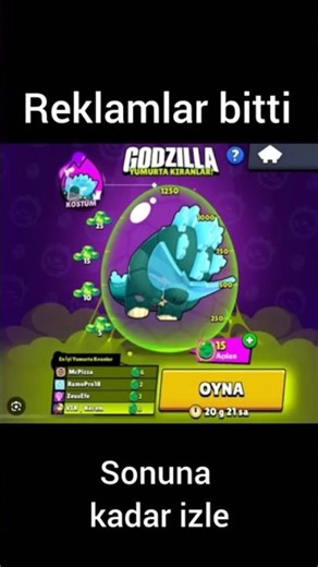 BEST EVENT ..... GODZİLLA #brawlstars #brawl #godzilla #godzillabrawl