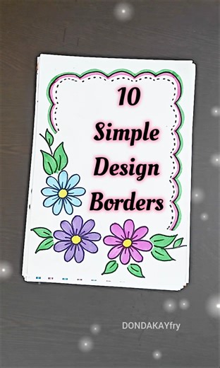 Quick and easy project work design borders|Simple project work designs|Project work border designs