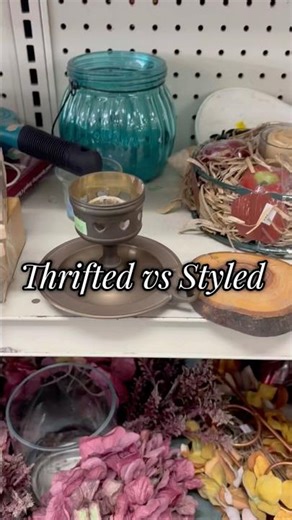 Thrifted vs Styled. #brasso #thrift #brass #thriftedhomedecor #homedecor #diy #brasspolishing