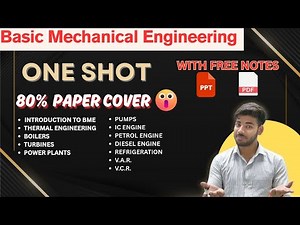 BASIC MECHANICAL ENGINEERING | ONE SHOT 4 घंटे लगातार | 80% PAPER COVER | #oneshot #automobile
