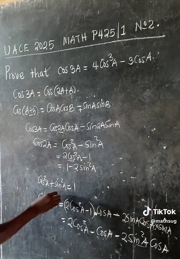 Trigonometry UACE Maths 2025 No.2 #math #trigonometry #UACE #puremaths