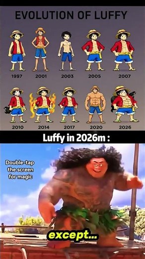 How Luffy Changed Since 1997
