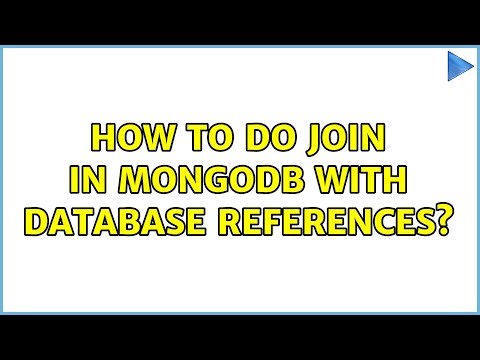 How to do join in mongodb with database references?