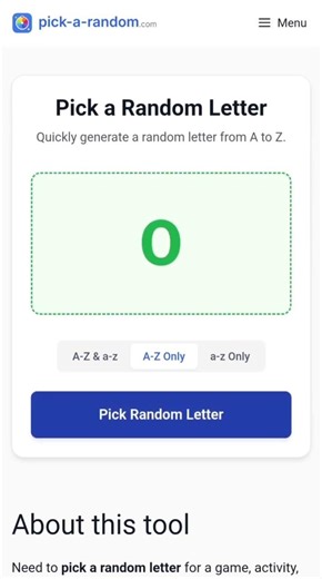 The fastest Random Letter Generator 🎲🅰️ #shorts