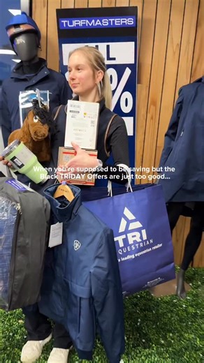 The discounts are just too good to pass up 😅😮‍💨 Check out our Black TRIDAY Sale in store and online this weekend only 🙈⏳ #blackfridaysale #sale #equine #relatable #savings #horse | TRI Equestrian