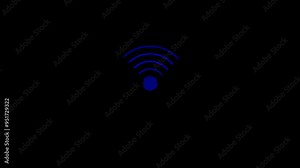 Wireless signal icon, Wifi icon animated, Radio wave signal