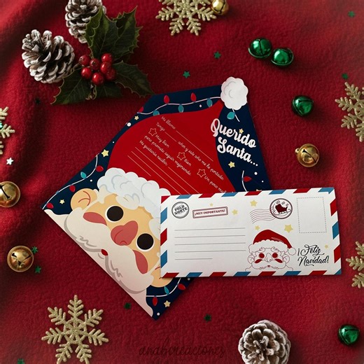 Printable Letter to Santa Claus | Digital Kit Instant Download | Ready-to-print PDF | Christmas Activity for Kids - Etsy