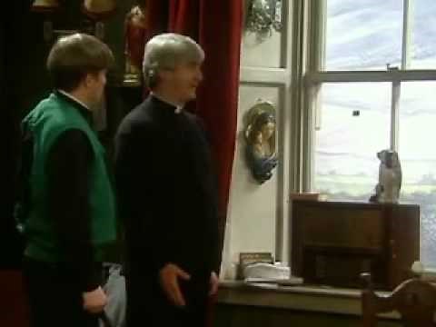 Father Ted - square bit of black dirt on the window