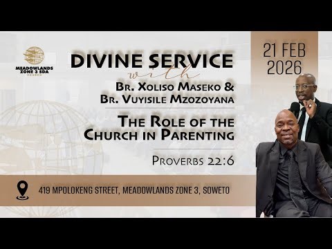 Meadowlands Zone 3 SDA Church Live Stream - 21 February 2026