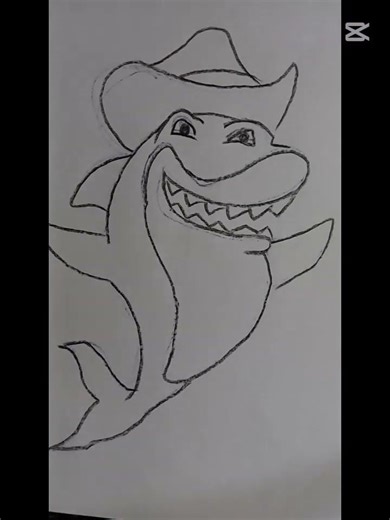 "Terrifying Shark Drawing 🦈 | Realistic Ocean Predator Art"
