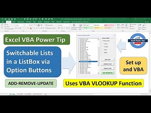 Excel UserForm - Dynamic Switchable Lists ListBox using Option Buttons
