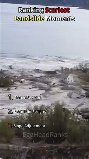 Incredible landslide moments caught on camera 🎥 #nature #trending