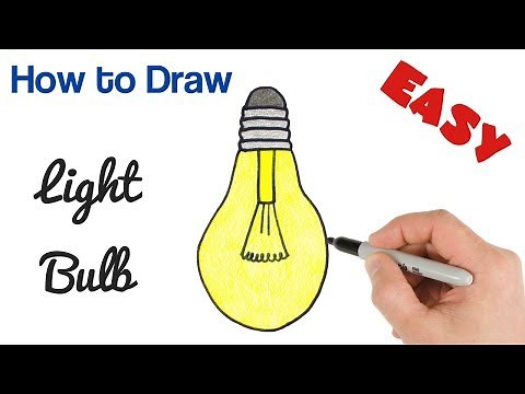 How to Draw a Light Bulb Easy Drawing and Coloring