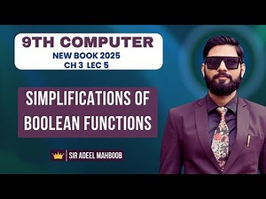 Simplification of boolean functions | boolean algebra rules | 9th computer new book 2025