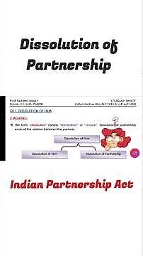 Dissolution of Firm | Indian Partnership Act