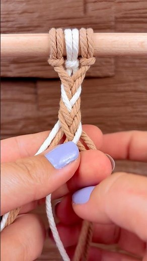Easy Macrame Chevron Pattern, Beginner Tutorial | Einfaches Makramee Fischgräten-Muster, Anleitung