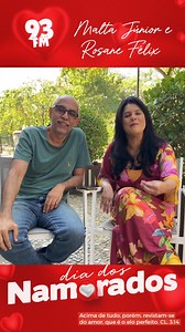 11K views · 481 reactions | Neste mês dos namorados, queremos deixar seu coração quentinho e cheio de amor ❤️ Rosane Felix e Malta Júnior somam 30 anos de uma linda história de amor e gravaram esse vídeo para desejar a vocês um feliz dia dos namorados! | Rádio 93 FM | Facebook