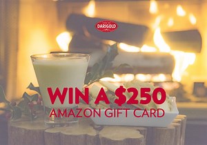 Enter the Darigold eggnog sweepstakes for a chance to win Darigold-branded merchandise, coupons and the grand prize: a $250 Amazon gift card. Official rules: darigold.com/eggnog-sweepstakes | Darigold