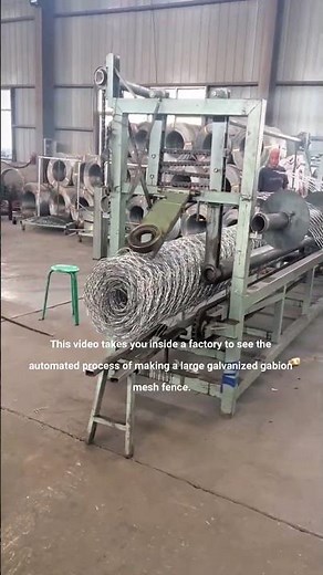 The process of making a gabion mesh fence