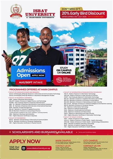 Admisiones Abiertas en ISBAT University