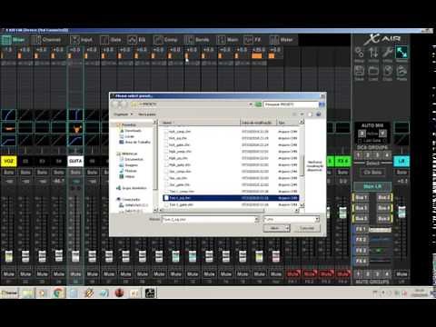 Baixando Presets prontos para a mesa digital X18 / XR18 / XR16 XAIR BEHRINGER
