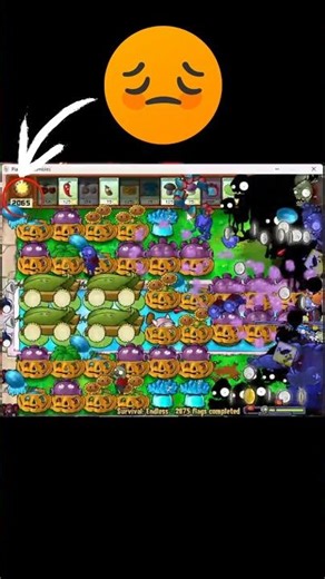 PvZ Survival Endless 2.875 flags #shortvideo #subscribe