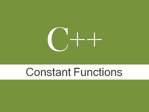 Constant Function in C++ programming