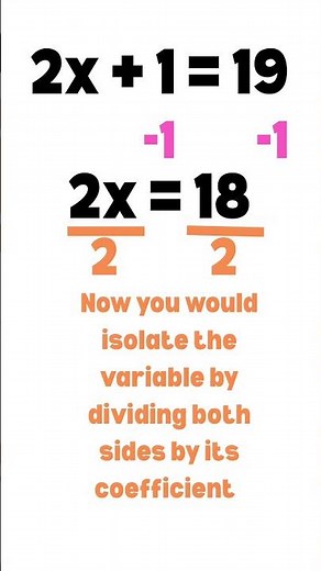 Solving 2-Step Equations #math #algebra #study