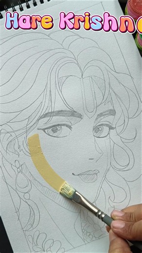 🎨✨ Colouring Anime Style Krishna Drawing Step by Step | Easy Lord Krishna Art Tutorial | 💙🖌️ #anime